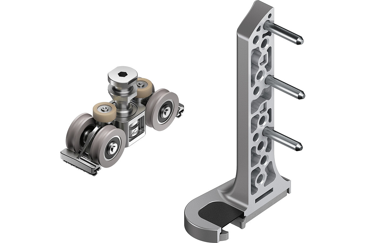 Roller unit and support-bracket