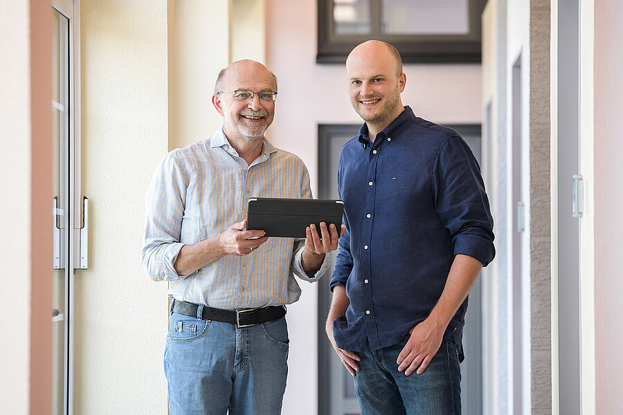 Seniorchef Bernd Müller (li.) und Juniorchef Fabian Müller-Albrecht