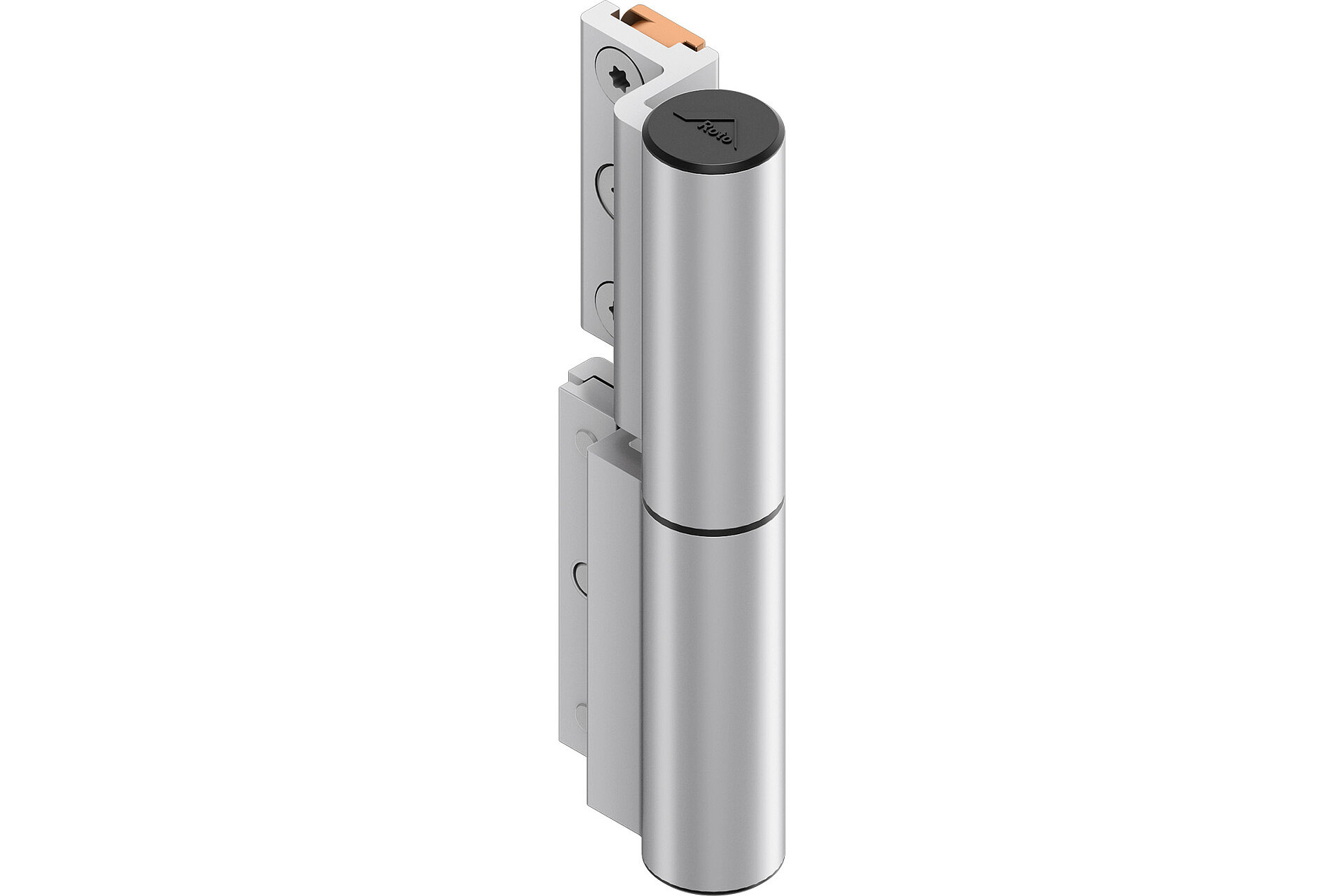 Roto Solid B | 224 A clamp hinge silver with black cover cap