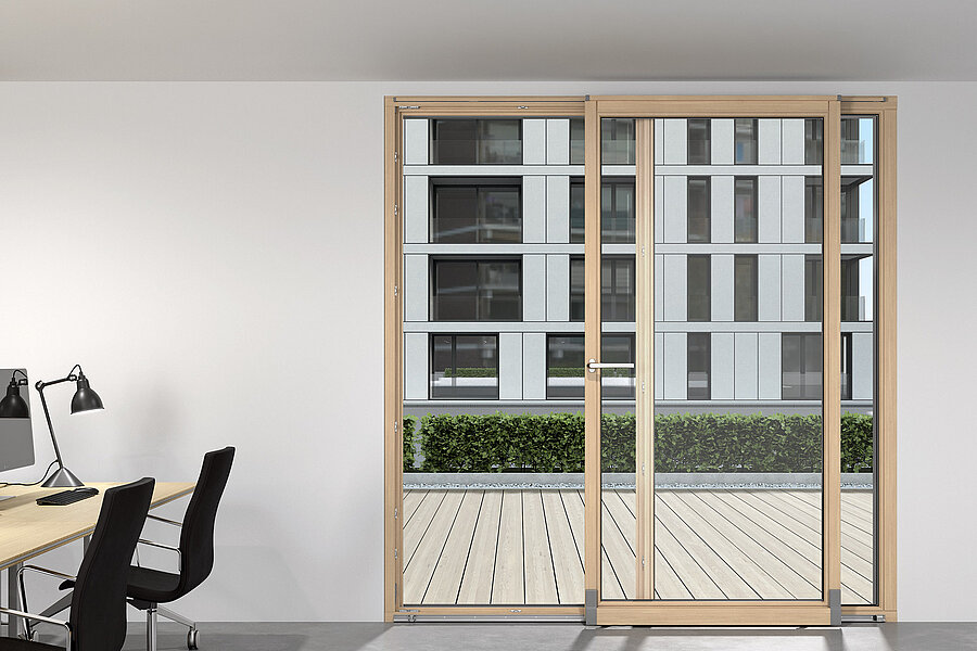 Roto Patio Alversa timber in the office
