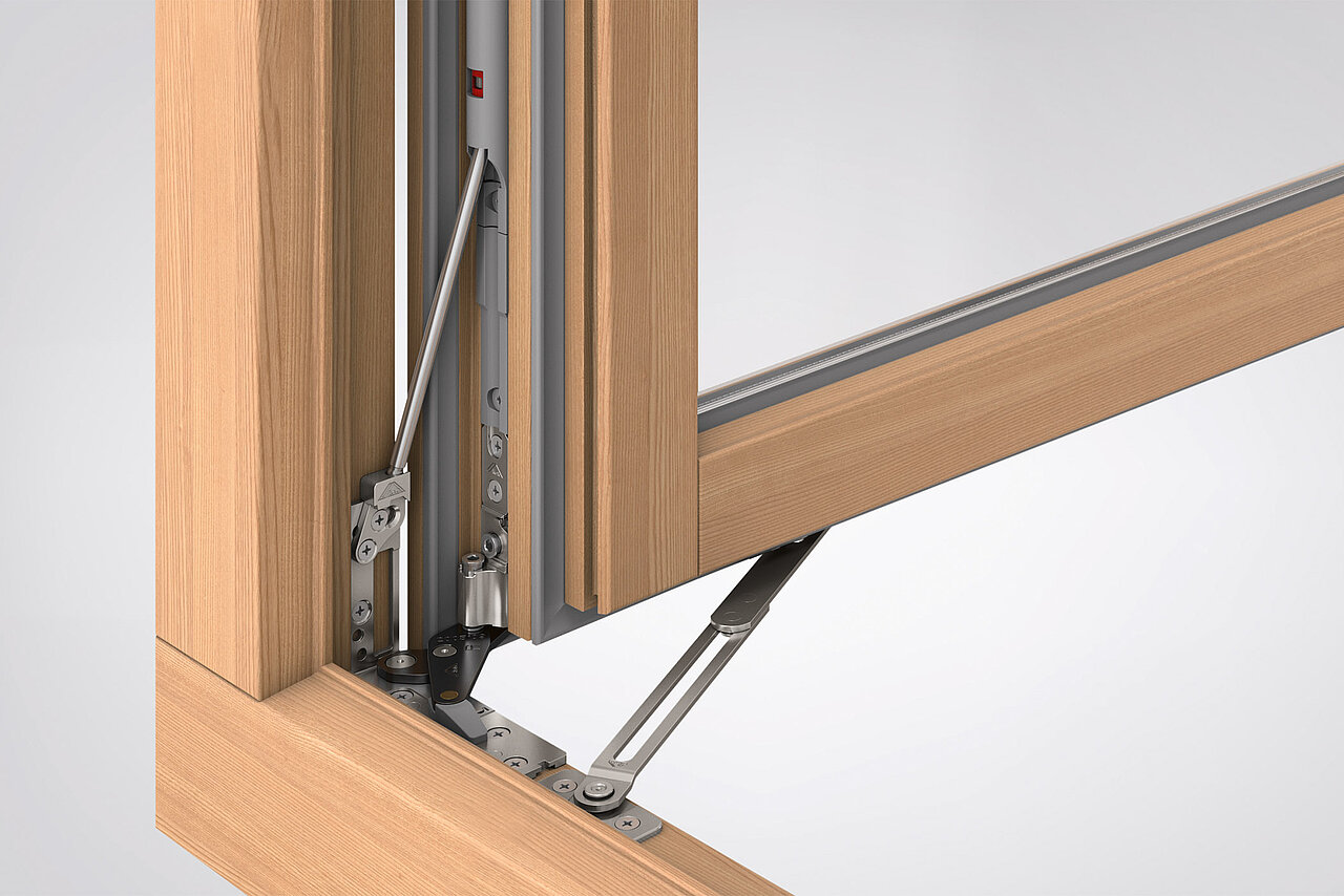 Roto NX | C timber window with load transfer and turn restrictor