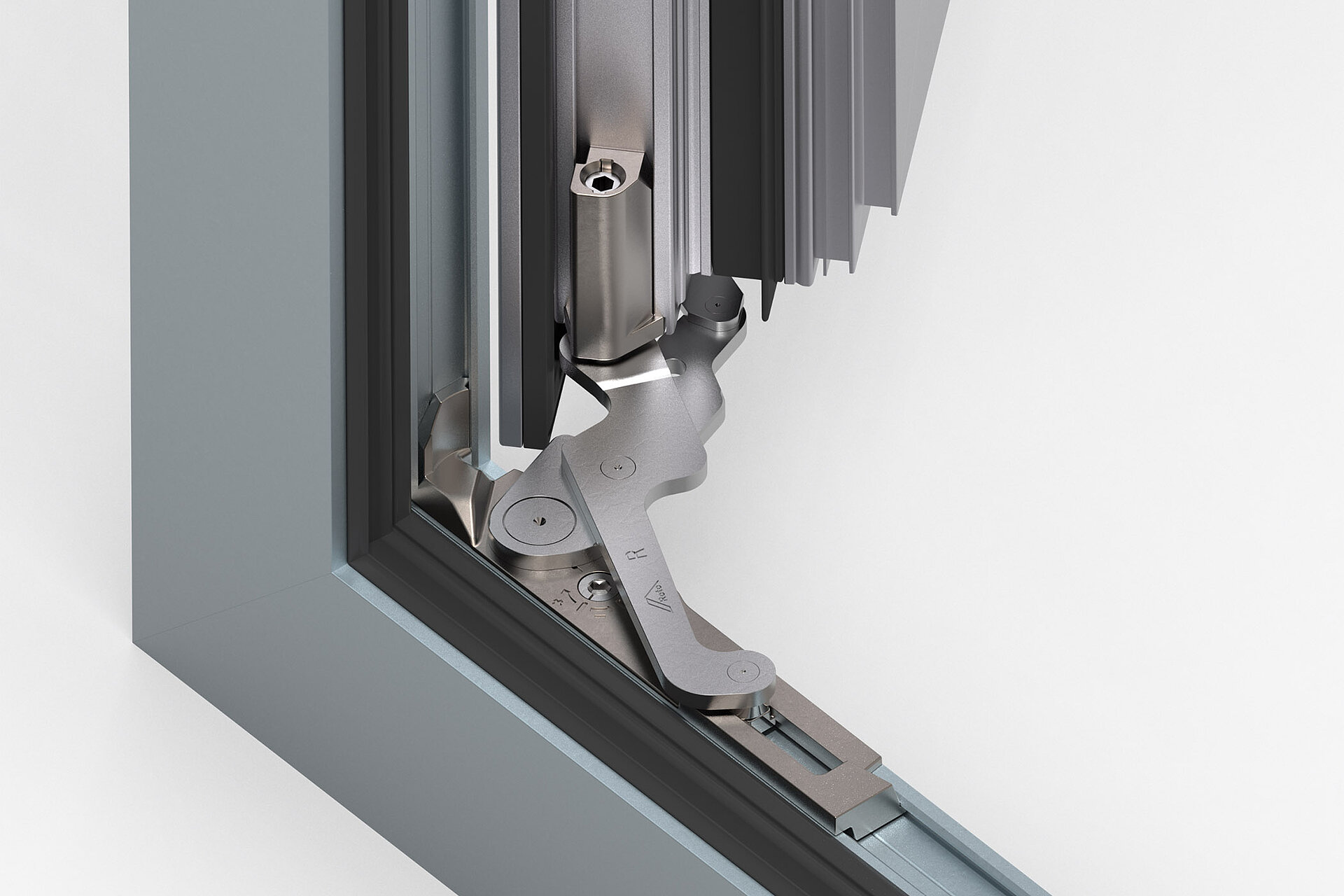 Ecklager Roto AL Designo | Bandseite STS 180° im Fenster