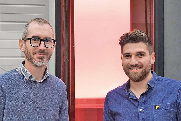 Jean-Charles Puechblanc (links), bei Kyotec für das Design verantwortlich, und Kyotec-Projektmanager Nicolas Scarpulla