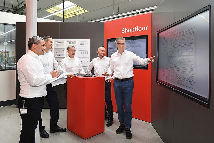 Das tägliche Shopfloor-Management in der Produktion zielt darauf ab, Transparenz über Prozesse, Leistungen und Probleme zu schaffen und kontinuierliche Verbesserungen zu ermöglichen.